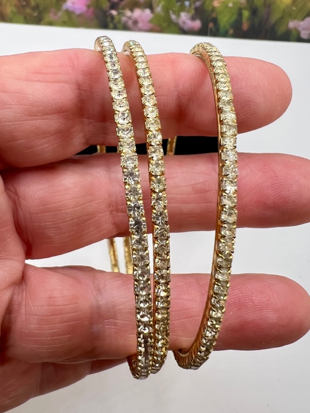 SALE 3/$20** Pave Bangle Bracelet Trio - Picture 4 of 5